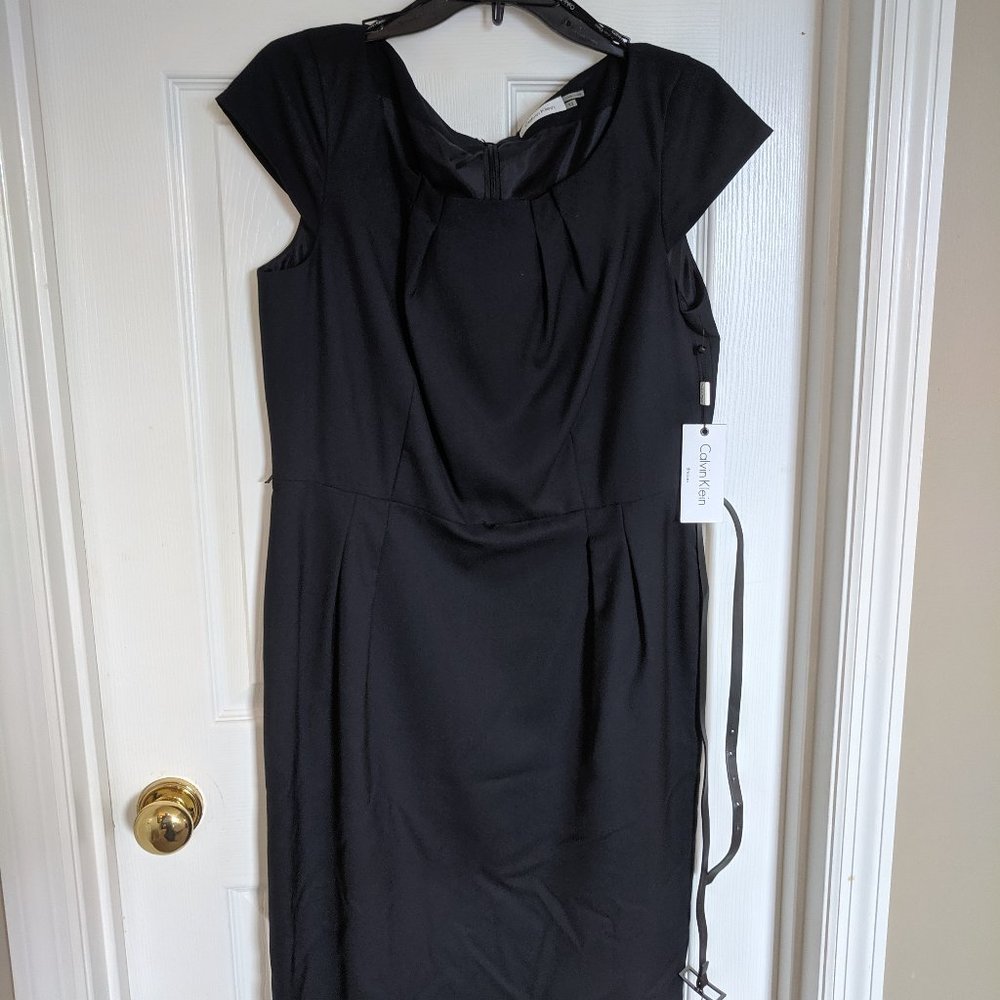 Calvin Klein Sz12 Navy Pencil Dress with Tags